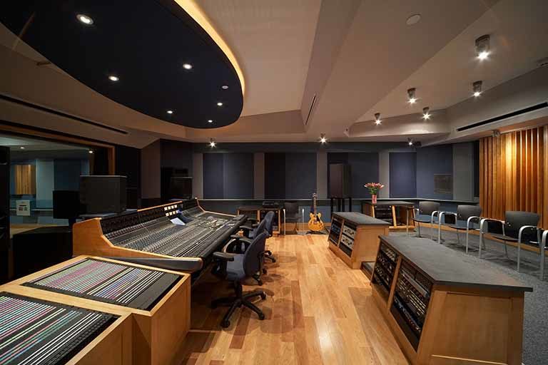 Recording studio control room